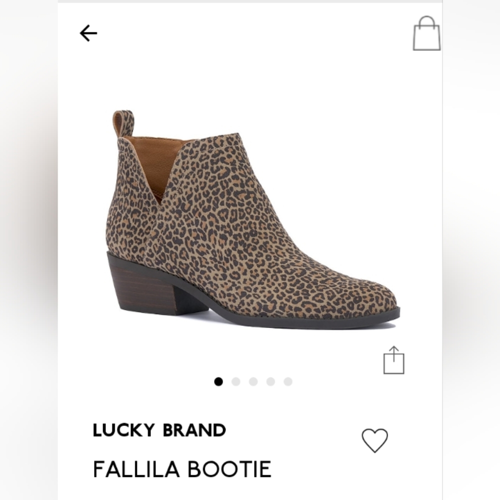 Lucky Brand Leopard Print Fallila Boots Size 9 1/2 Wide